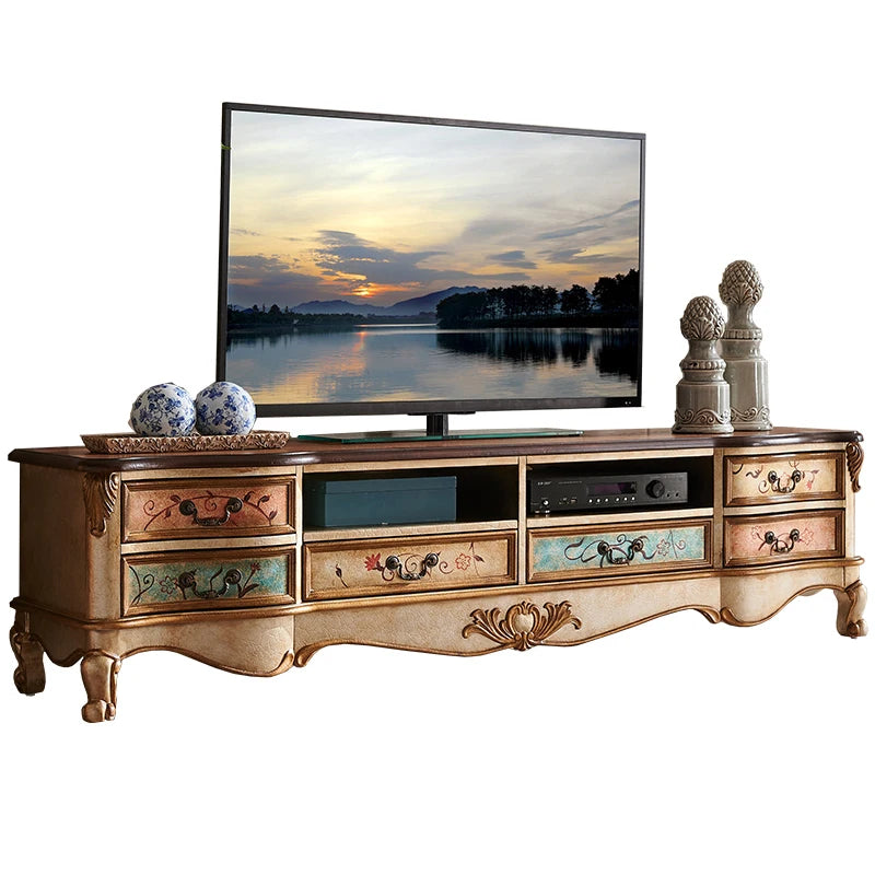 DUTRIEUX Vintage Storage TV Stand Nordic Wood Cabinet