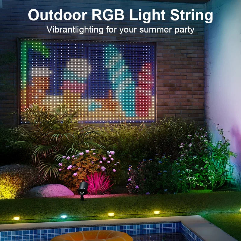 Permanent Outdoor Light Smart RGBIC Outdoor Decoration with 75 Scene Modes 100ft IP67 Waterproof Suitable for Holiday Decoration