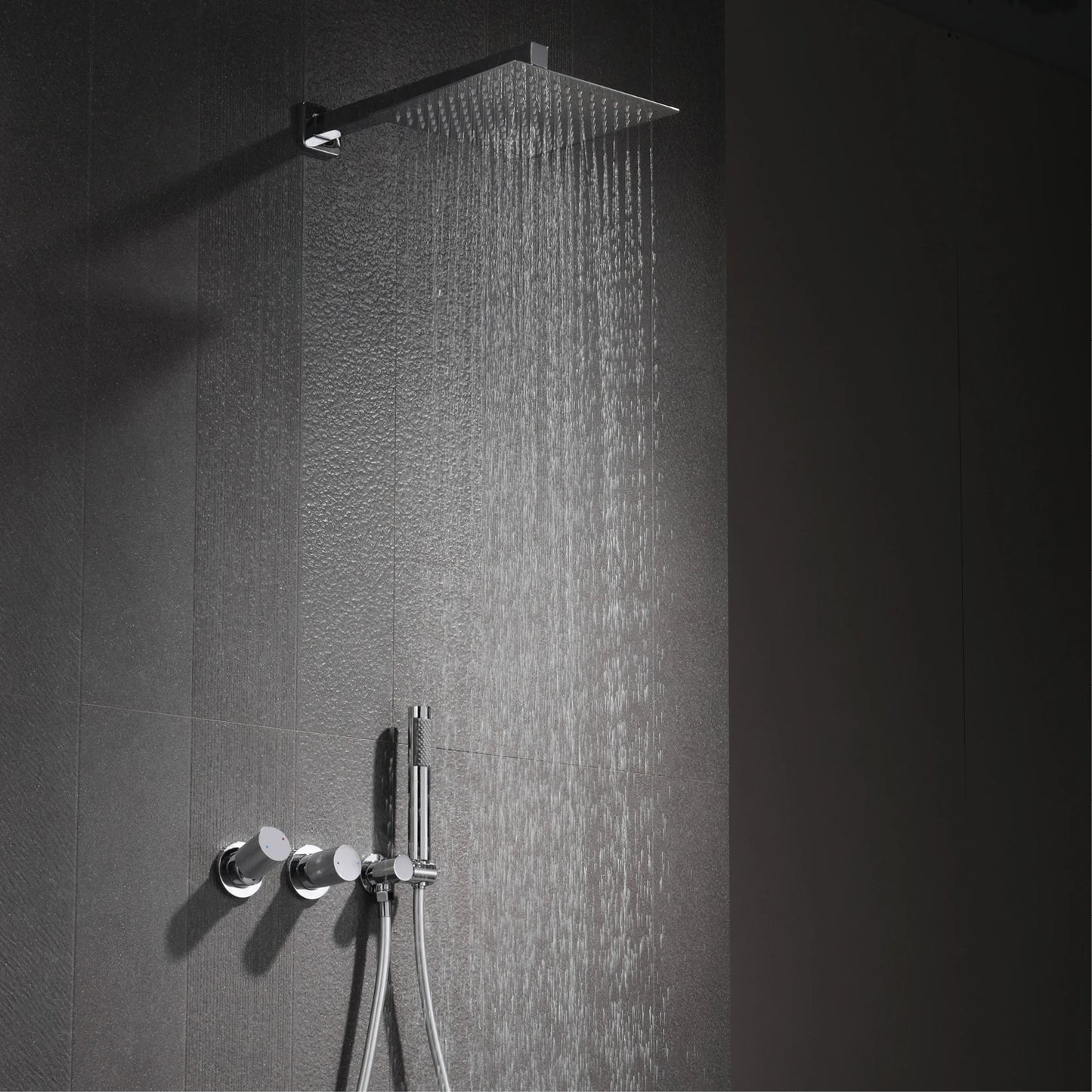 Aitana Luxury Brass Wall Mounted Shower System With Dual Spray