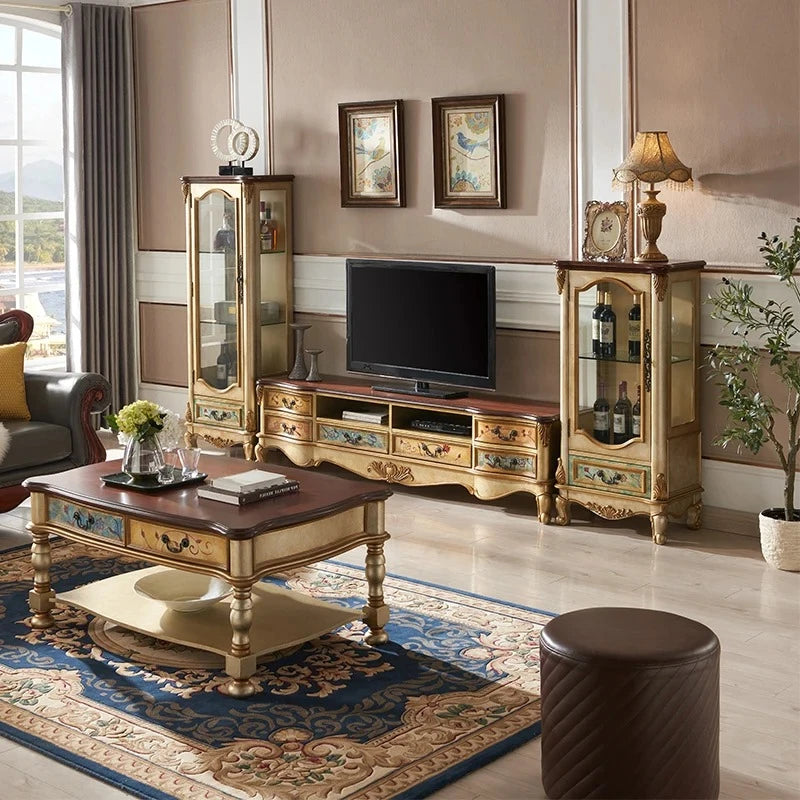 DUTRIEUX Vintage Storage TV Stand Nordic Wood Cabinet