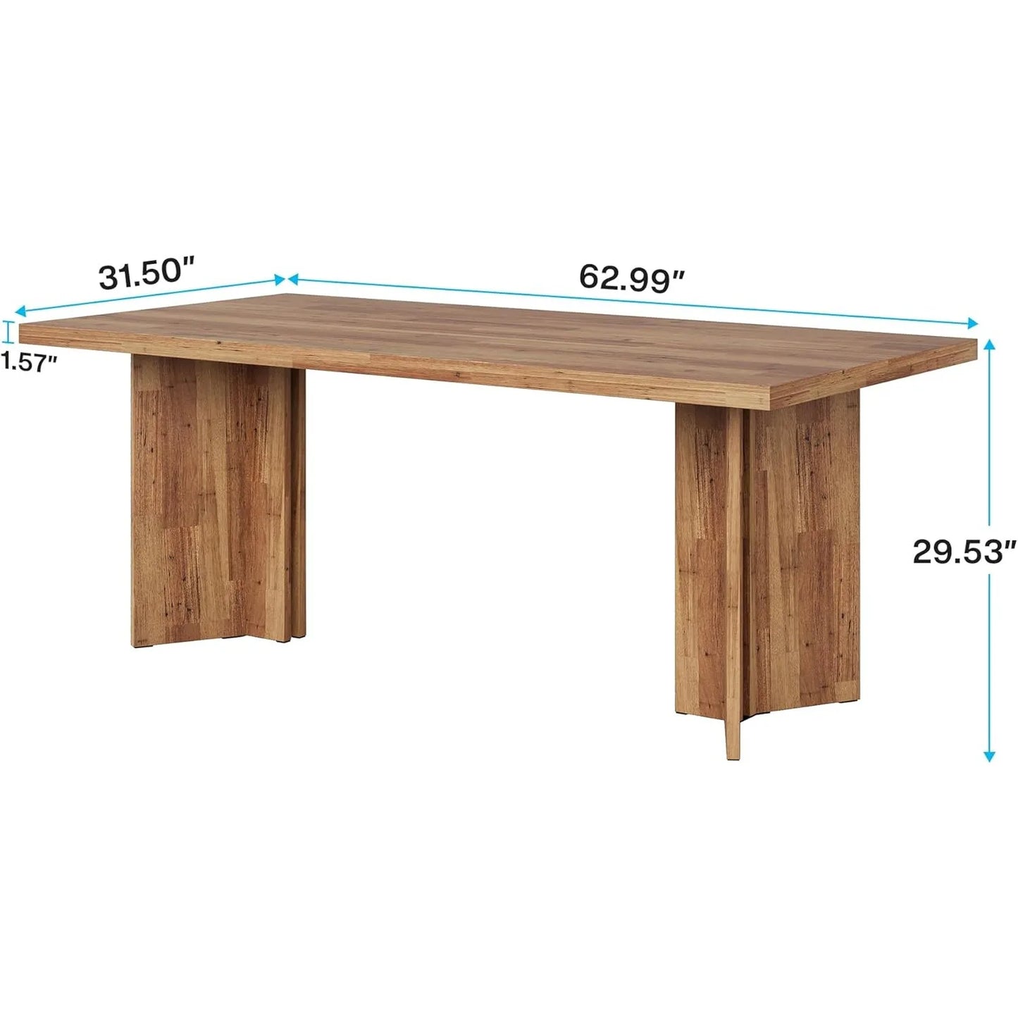 Little Tree Farmhouse Dining Table For Living Room