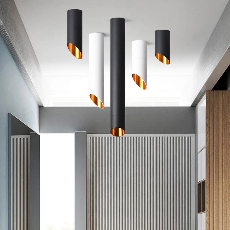 Cylinder Dimmable LED COB Ceiling Lights AC85~265V 9W 12W 15W Surface Mounted Downlights Kitchen Living Room Bbedroom Hotel