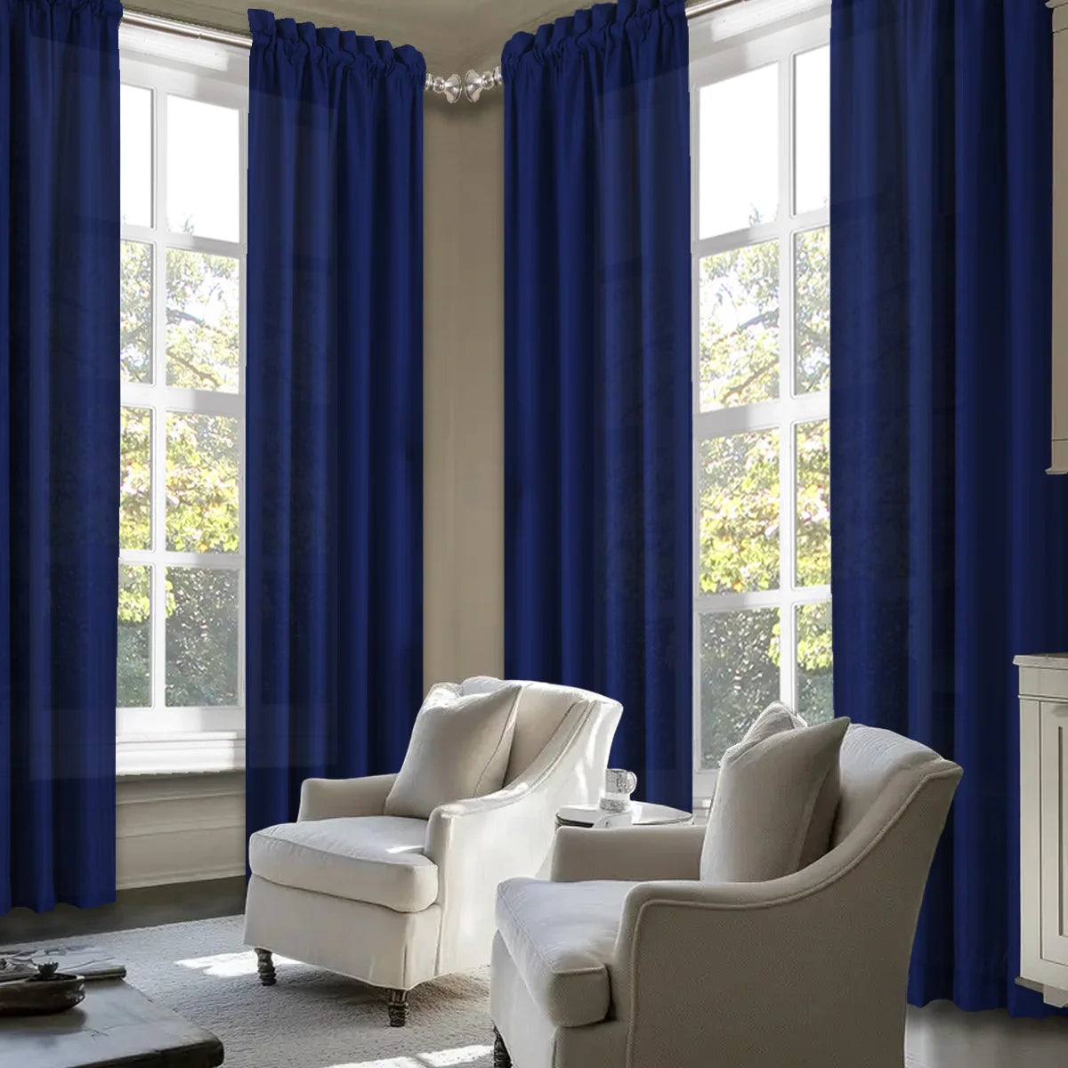 SABALANICA CN Light Filtering Curtains Rod Pocket Polyester