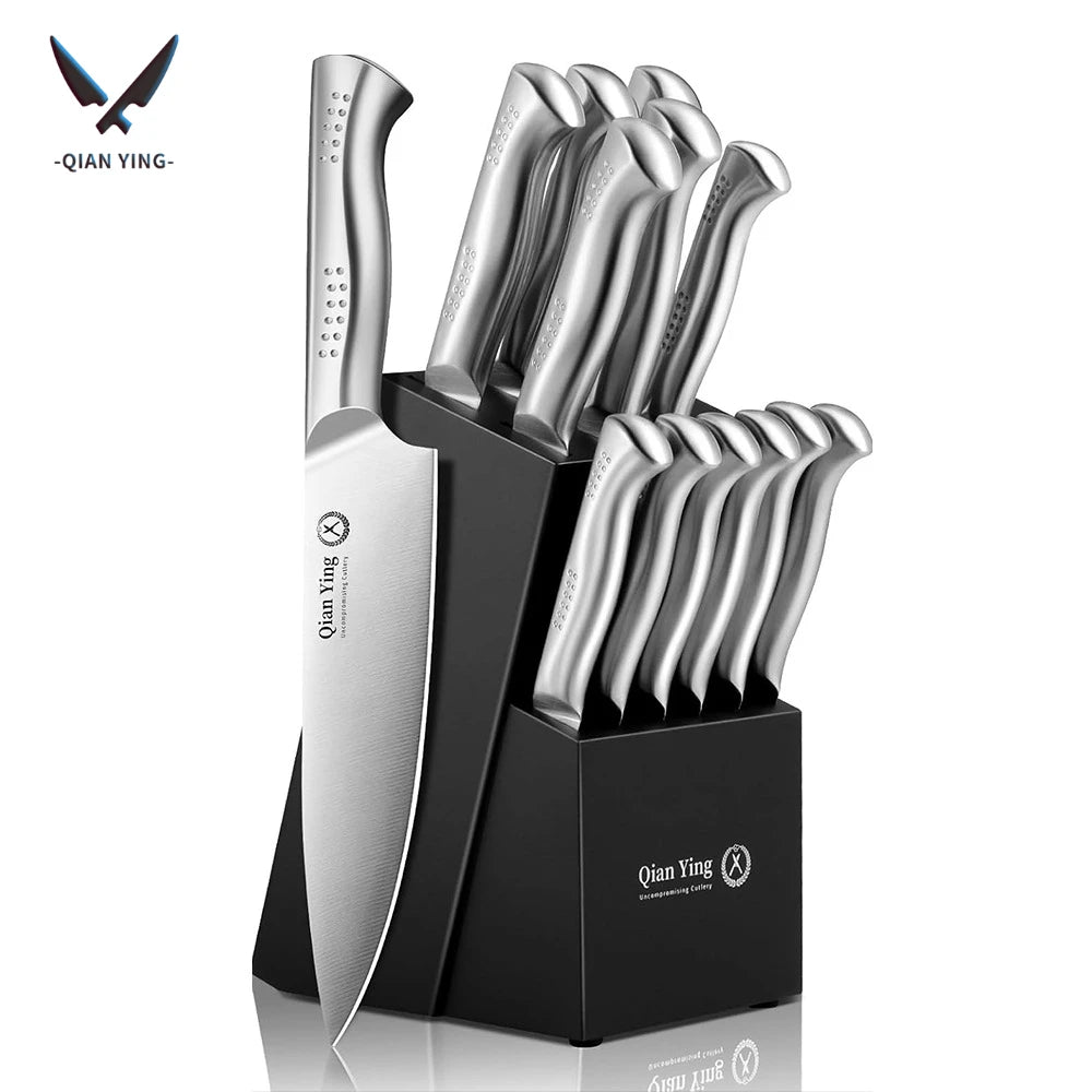 PLYSChoice 14-Piece Stainless Steel Kitchen Knife Set With Holder