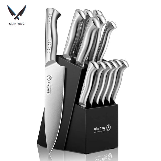 PLYSChoice 14-Piece Stainless Steel Kitchen Knife Set With Holder