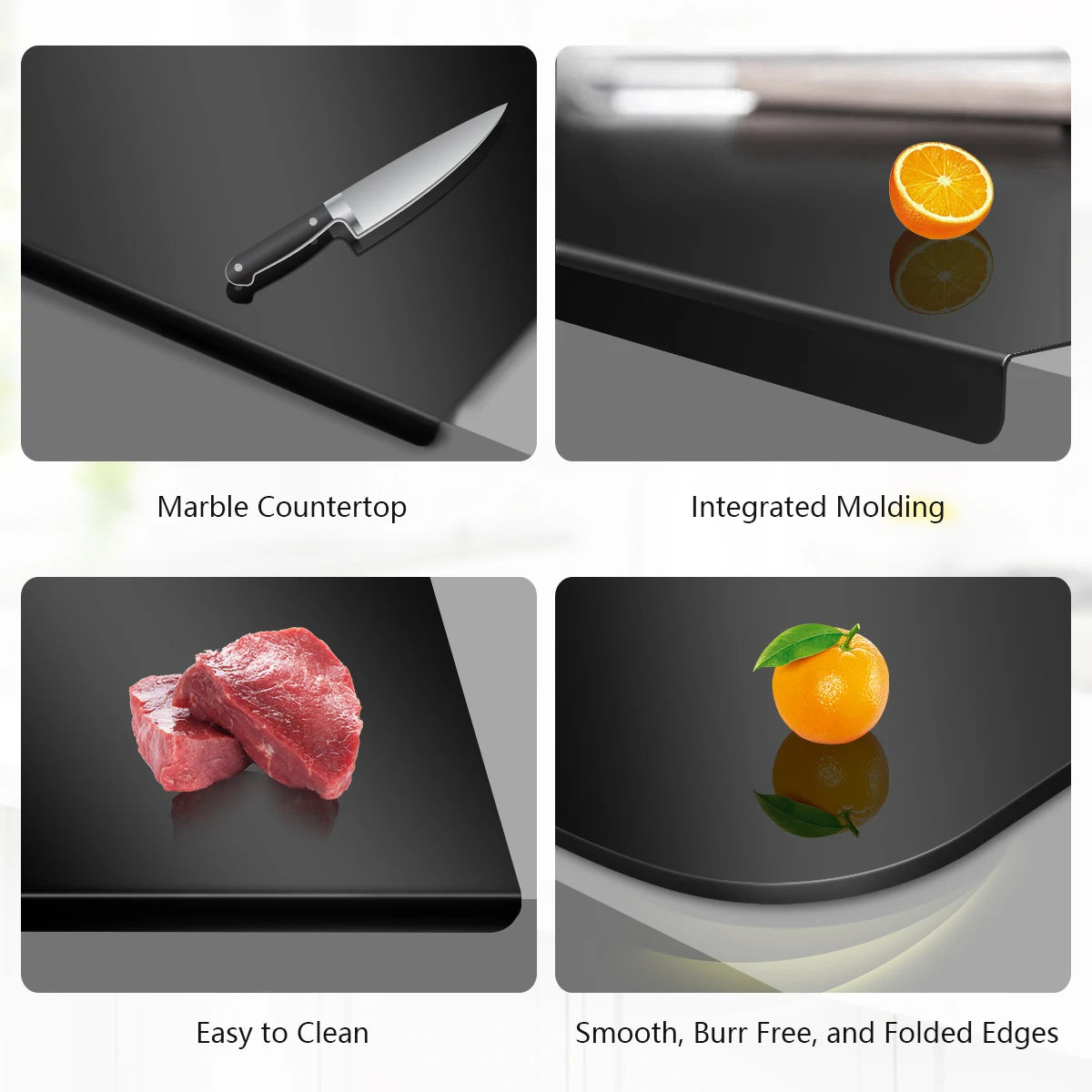 Acrylic Cutting Board With Lip Anti Slip Kitchen Board