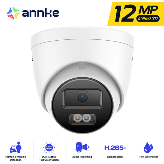 ANNKE 12MP Dual Light PoE IP Camera With Motion Detection