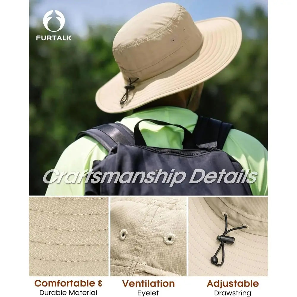 Packable Wide Brim UV Protective Summer Bucket Hat Unisex
