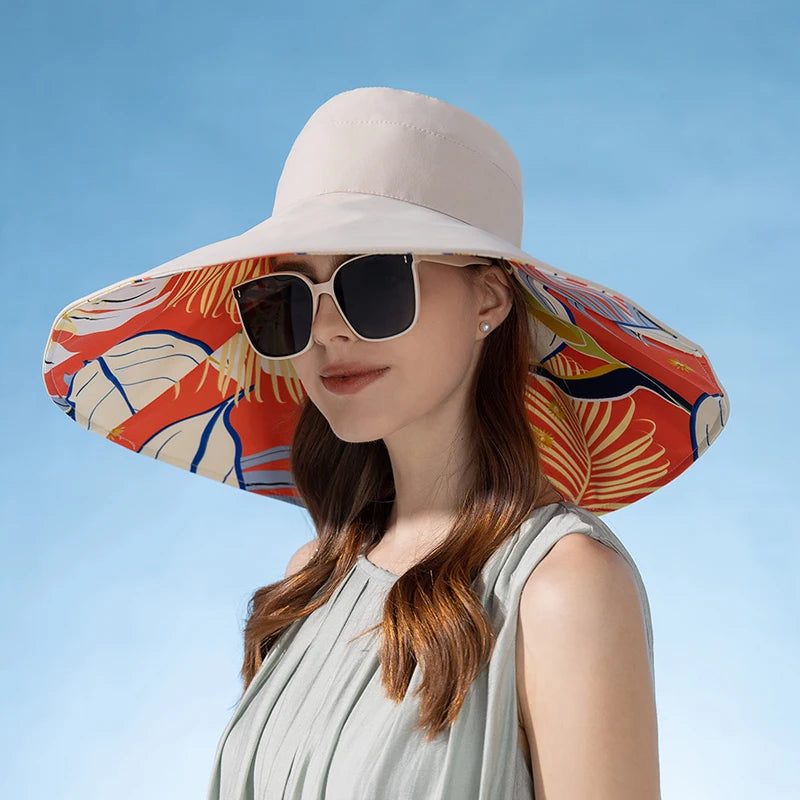 Cotton European American Double Sided Fisherman Sun Hat for Women