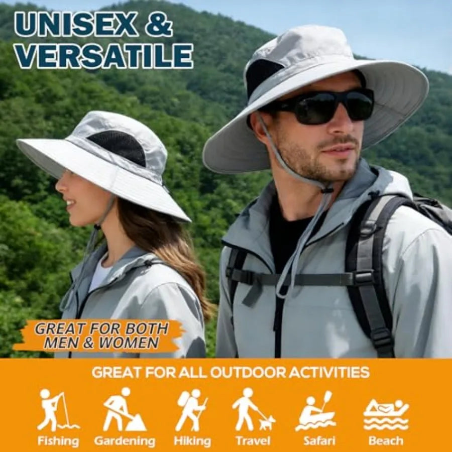UPF Fifty Plus Waterproof Packable Bucket Hat For Men And Women Polyester