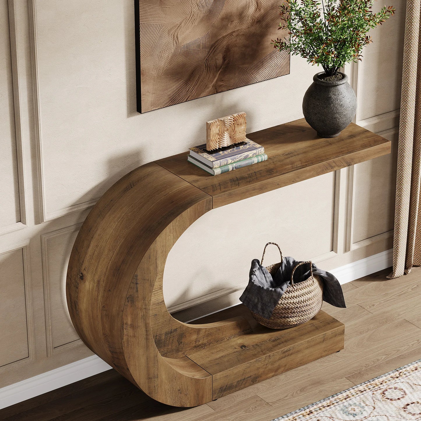 Tribesigns Mid Century Console Table for Entryway and Living Room