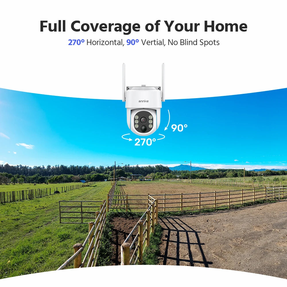 ANNKE 4MP Wireless PT Solar Camera With 16CH NVR System
