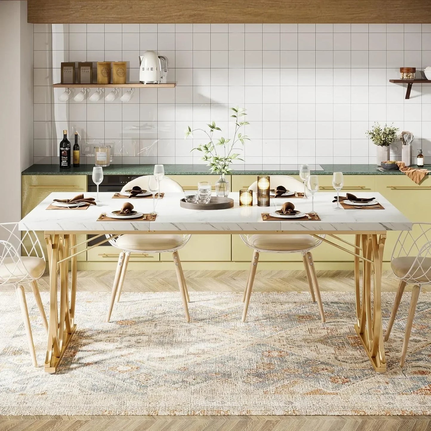 LITTLE TREE Modern Dining Table For Four To Six People
