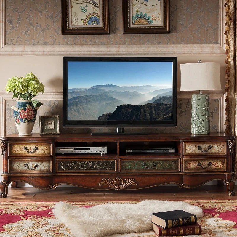 DUTRIEUX Vintage Storage TV Stand Nordic Wood Cabinet