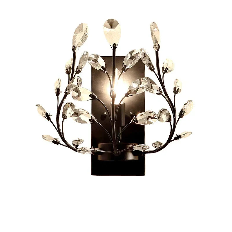 BROTHER Modern Crystal Wall lamp American Countryside LED Creative Living Room  Corridor Home Decoration Light