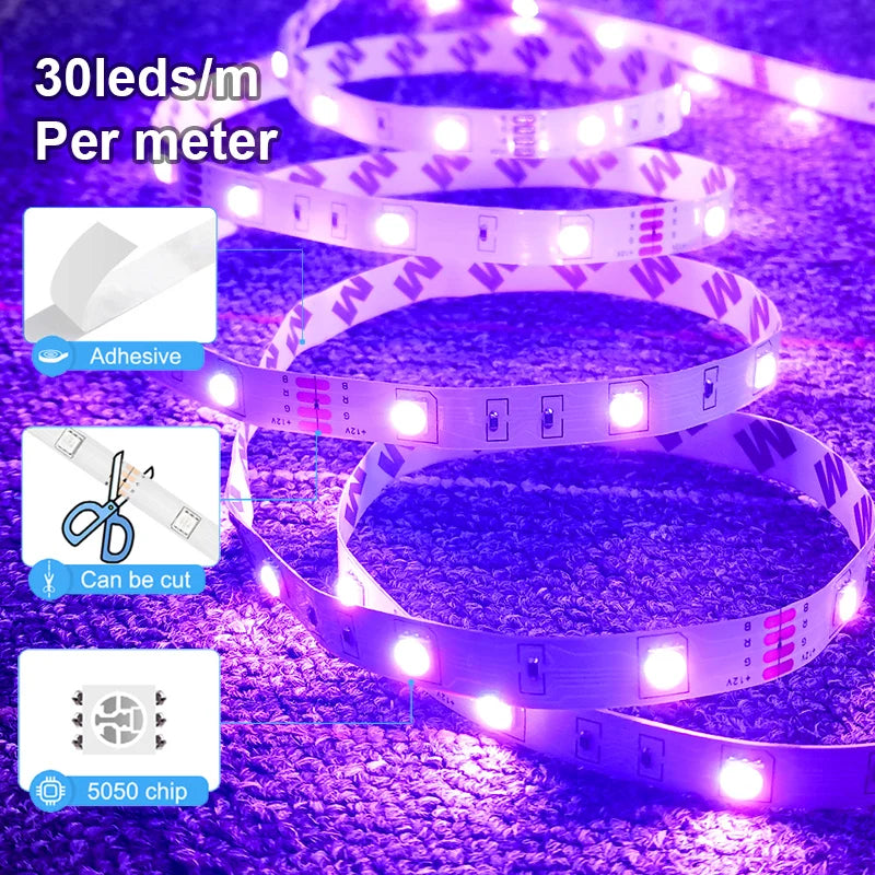 LED Strip Lights RGB 5050 Bluetooth App Control DC 12V