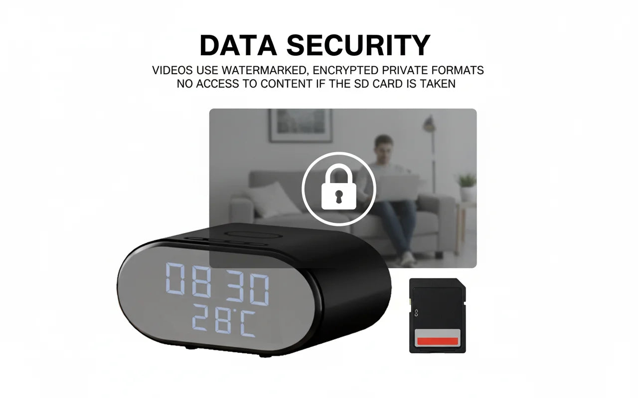4K Ultra HD Clock Camera WiFi Security System With Alarm