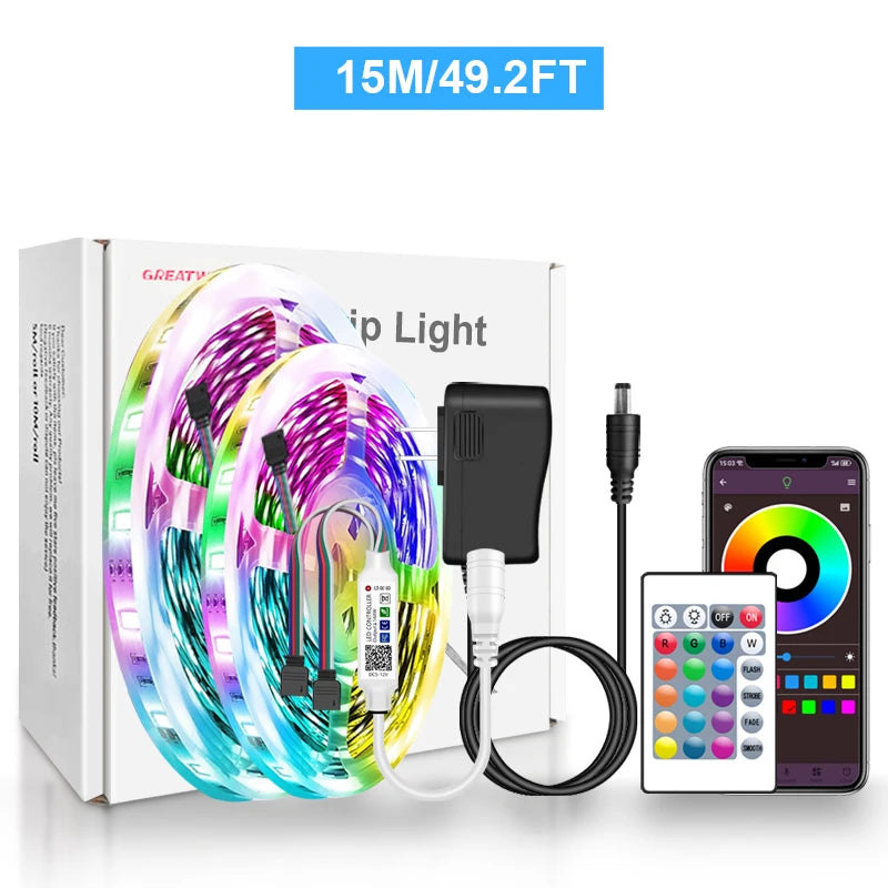 LED Strip Lights RGB 5050 Bluetooth App Control DC 12V